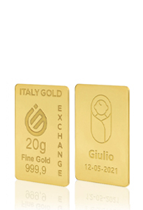 Lingote de Oro de 24 Kt de 20 gr. - idea de regalo Eventos de celebración - IGE Gold